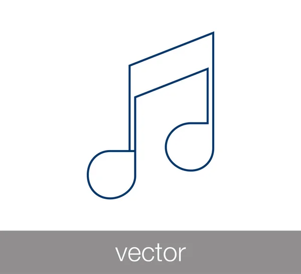 Icono de nota musical. — Vector de stock