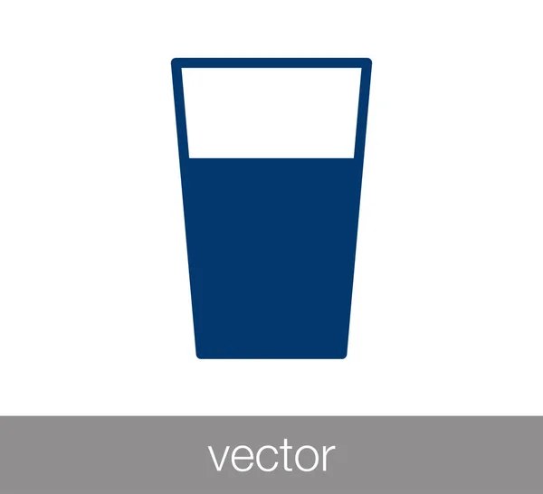 Icono de vaso de agua — Vector de stock