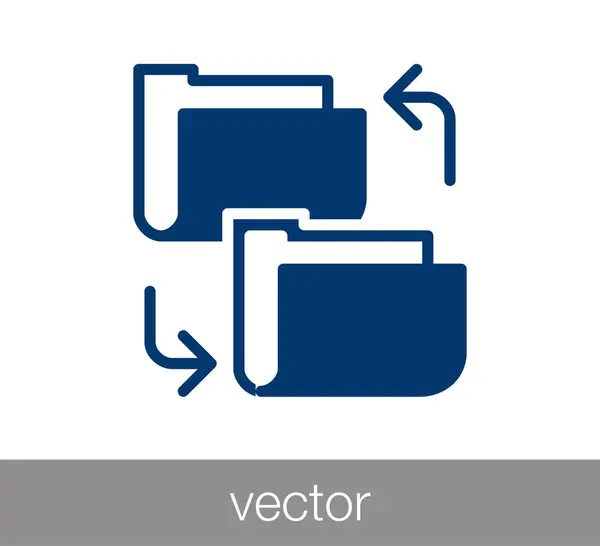 Icono de carpeta simple — Vector de stock