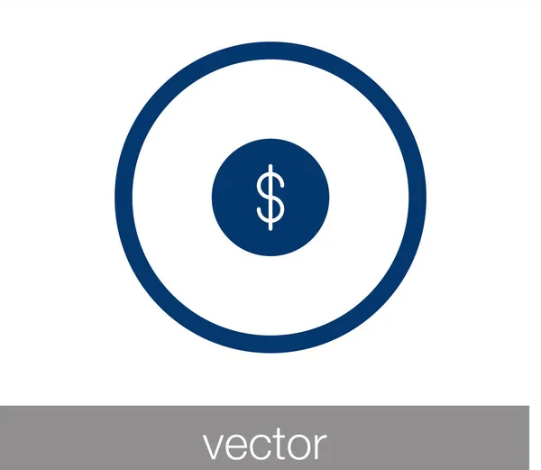 Icono del dinero. Icono financiero . — Vector de stock