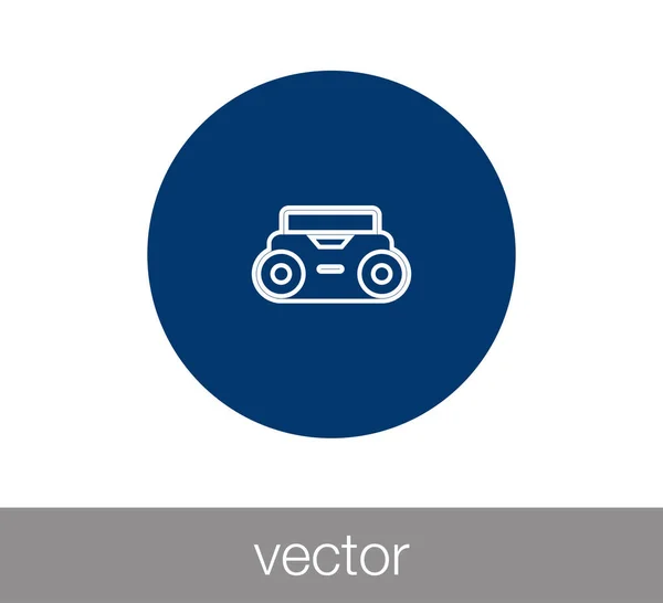 Radio pictogram illustratie — Stockvector