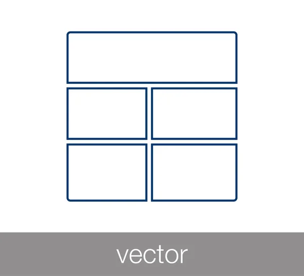 Ícone de layout de slides — Vetor de Stock