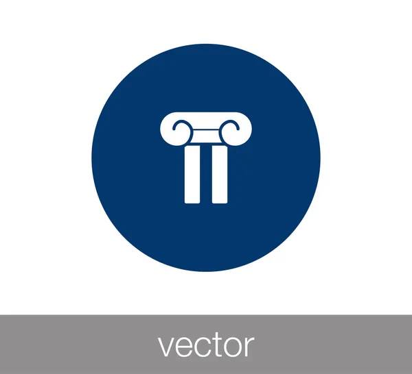 Column icon. Greece icon. Marble icon. — Stock Vector