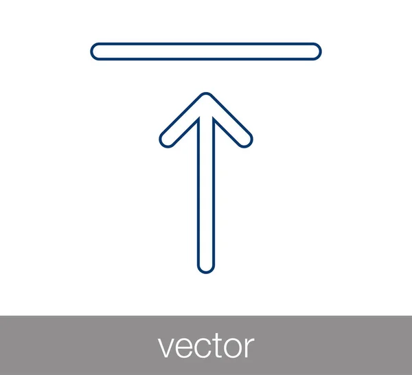 Subir icono con flecha hacia arriba — Vector de stock