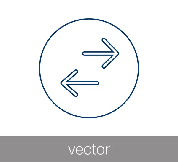 Transfersymbol mit zwei seitlichen Pfeilen — Stockvektor
