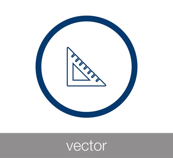 Ícone plano régua — Vetor de Stock