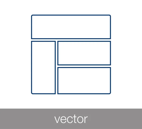 Slide layout icon — Stock Vector