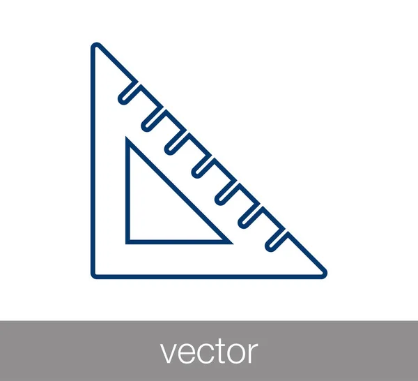 Règle Icône plate — Image vectorielle