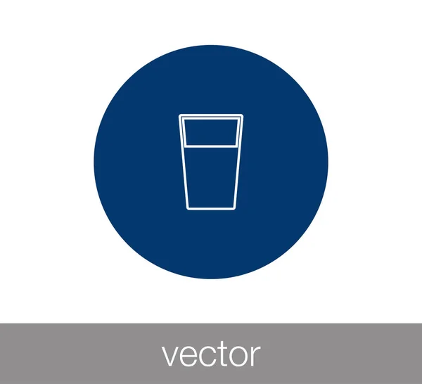 Icono de vaso de agua — Vector de stock