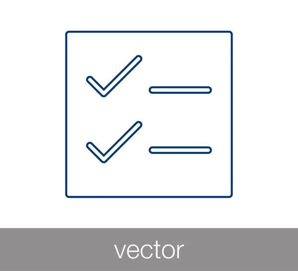 Marca de verificación icono . — Vector de stock