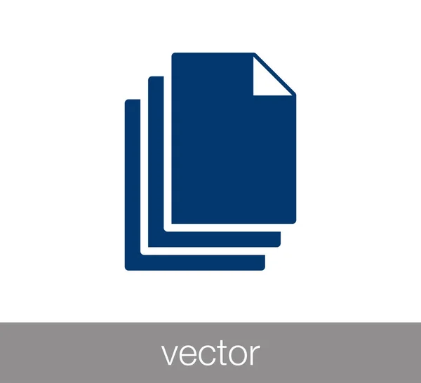 Documento icono plano — Vector de stock