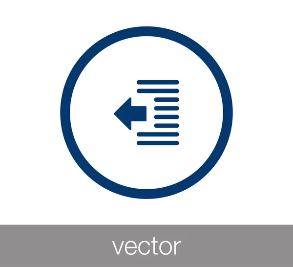 Zmenšit odsazení ikon — Stockový vektor