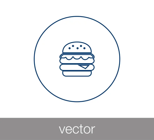 Burger icona illustrazione — Vettoriale Stock