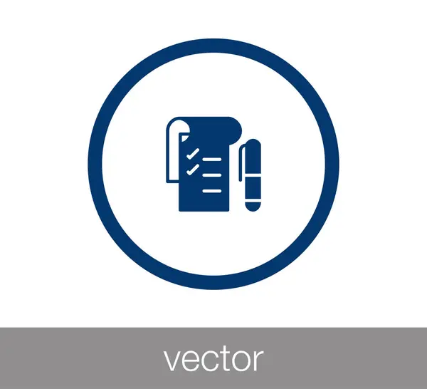 Eenvoudige Checklist pictogram. — Stockvector