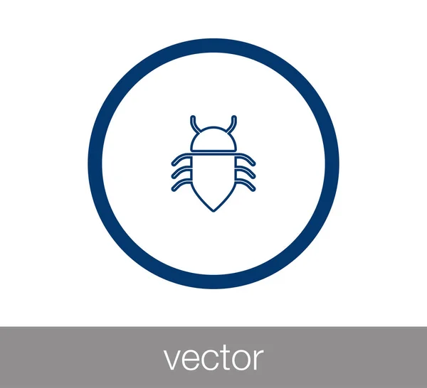 Bug icono web — Vector de stock