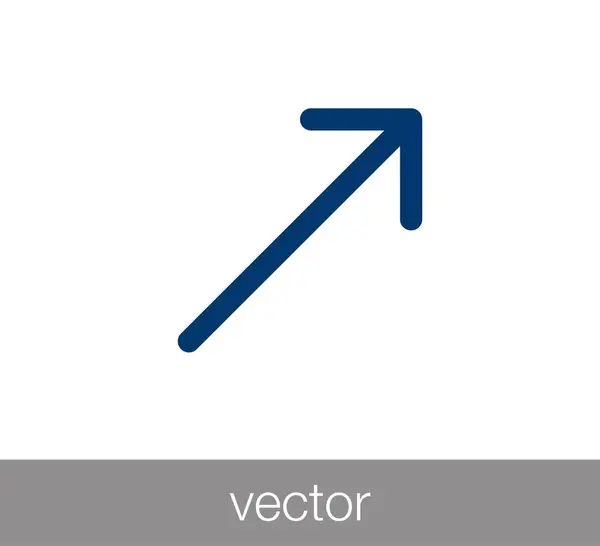 Platte pijlpictogram. — Stockvector