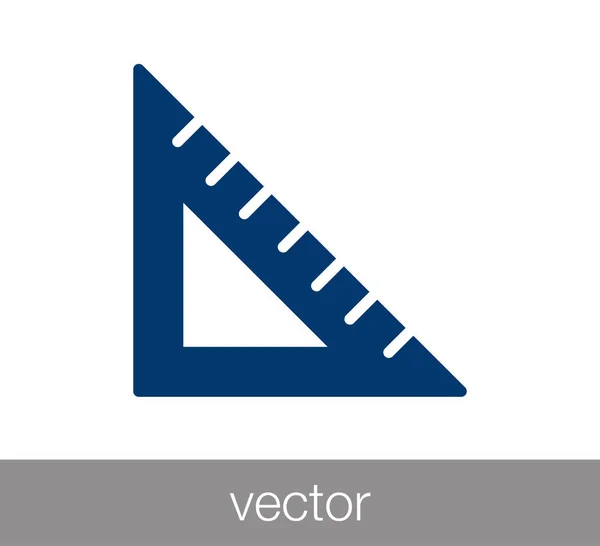 Плоский піктограму лінійки — стоковий вектор