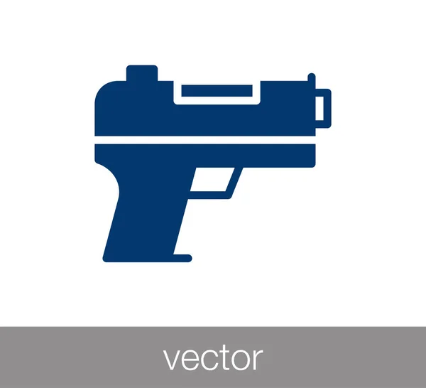 Línea de pistola icono — Vector de stock