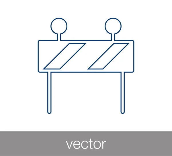 Icono de barrera de construcción — Vector de stock