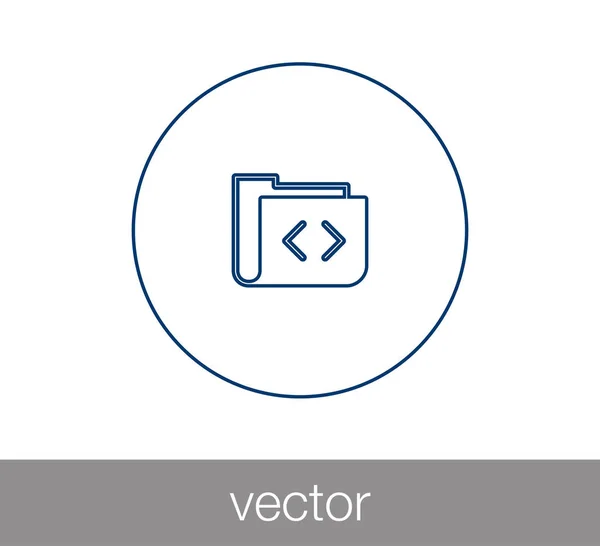 Icono de carpeta simple — Vector de stock