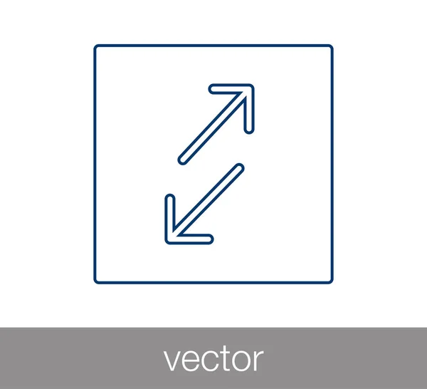 Transfersymbol mit zwei seitlichen Pfeilen — Stockvektor