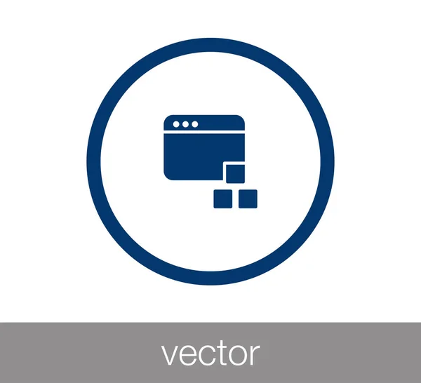 Fenster oder Programmiersymbol — Stockvektor