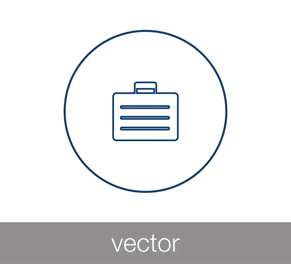 Briefcase Platte pictogram — Stockvector