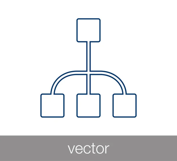 Icône de la hiérarchie. Icône réseau . — Image vectorielle