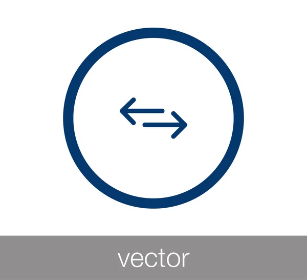 Ícone de transferência com duas setas laterais — Vetor de Stock