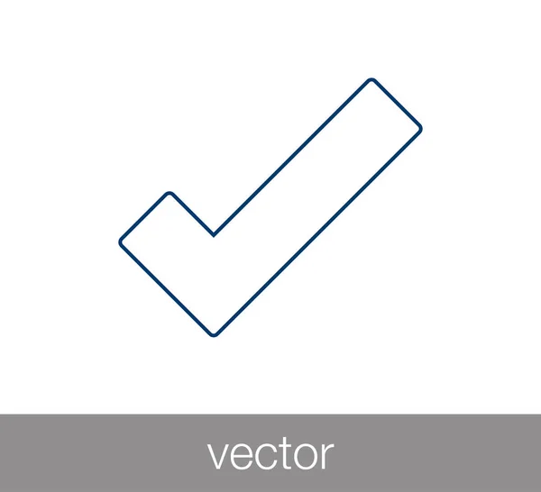 Marca de verificación icono . — Vector de stock