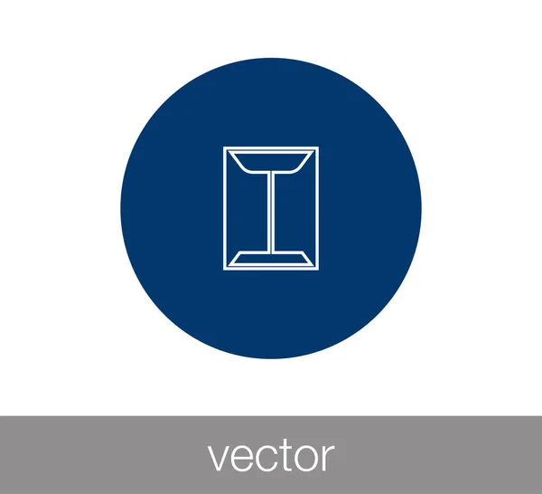 Platte pictogram van de envelop — Stockvector