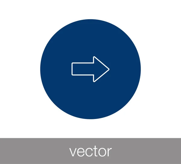 Előre lapos ikon — Stock Vector