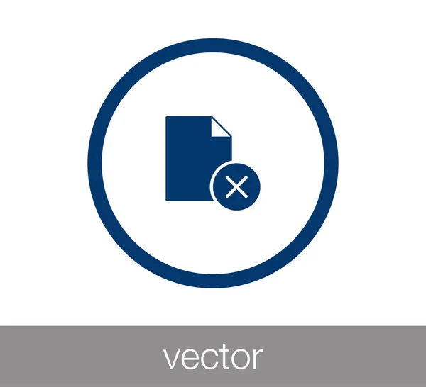 Documento icono plano — Vector de stock