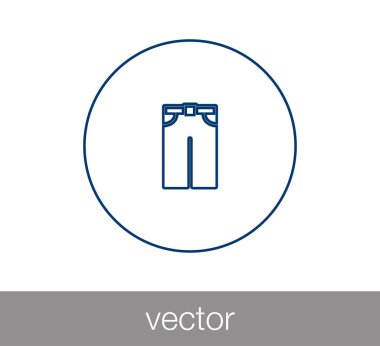 Pantolon basit simgesi