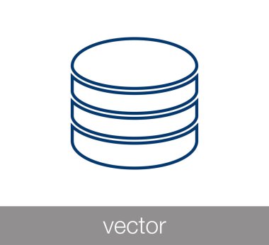 Sunucu simgesi. Veri Merkezi simgesini. 