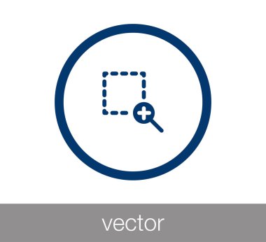 Yakınlaştır basit simgesini