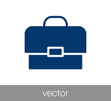 Evrak Çantası Düz Simgesi