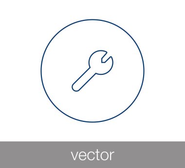 İngiliz anahtarı Web simgesi.