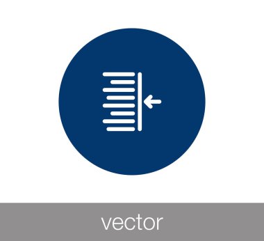 Girinti simgesi azaltmak