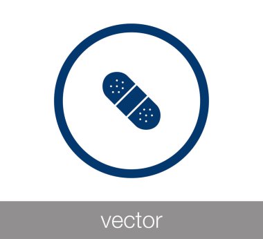 Alçı düz simgesi.