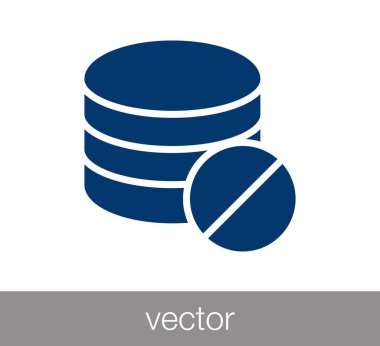 Sunucu simgesi. Veri Merkezi simgesini. 