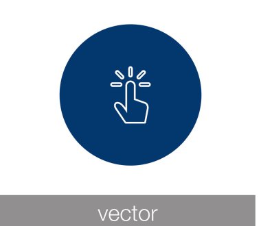 jest simgeye dokunun. el simgesi. el imleci simgesi. dokunmatik ekran cu