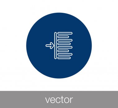 Artış girinti simgesi.