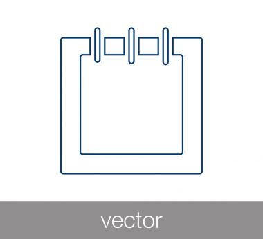 Not defteri düz simgesi.
