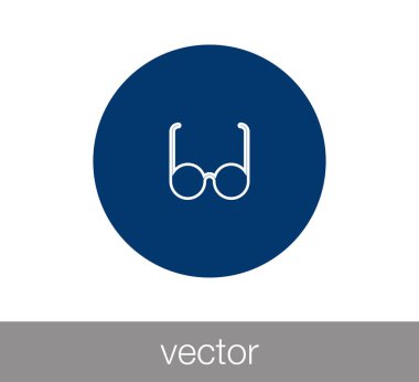 Gözlüklerin Düz Simgesi