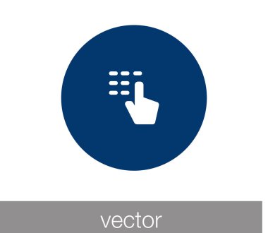 jest simgeye dokunun. el simgesi. el imleci simgesi. dokunmatik ekran cu