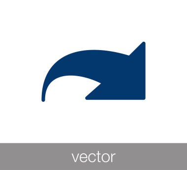 Yanıt düz simgesi.