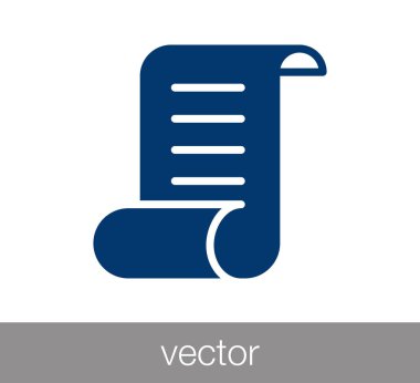 Belge simgesi. Transkript simgesi. 