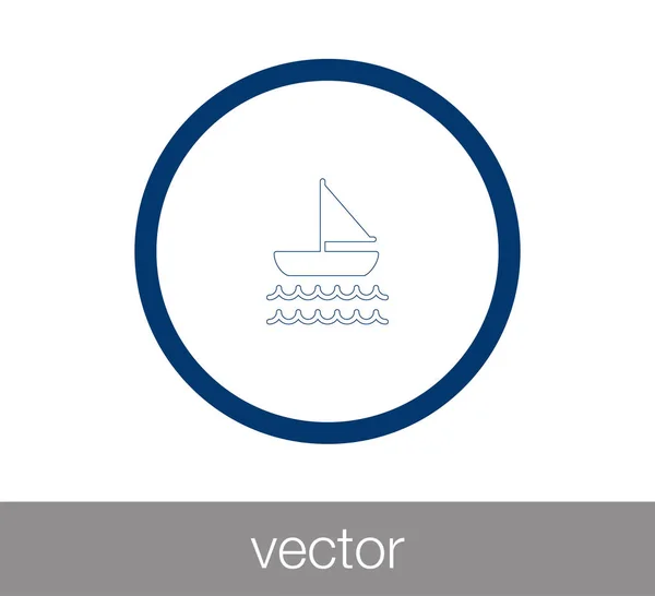 Icono del barco de vela — Vector de stock