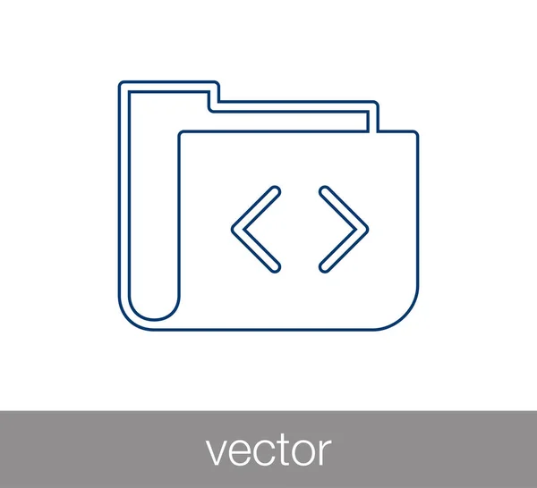 Icono de carpeta simple — Vector de stock